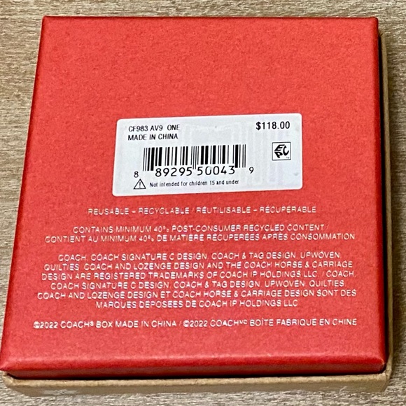 Coach Gift Set in Gift Box with Three Pairs of Stud Earrings - Picture 6 of 12